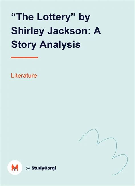 the lottery sparknotes|The Lottery Story Analysis .